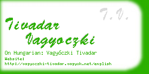 tivadar vagyoczki business card